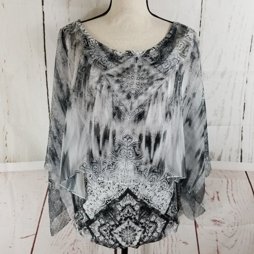 Live and Let Live Blouse Top Sz PXL